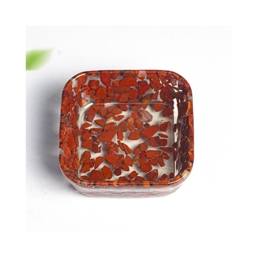 Resin Geometric Dismagnetization Bowl With Natural Crystal Fill For Modern Living Room Decor