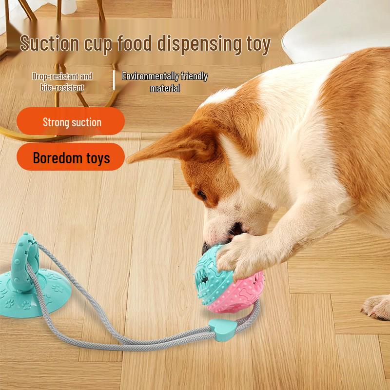 Hållbar Hundsugkopp Dragleksak med Matdispenserare & Tuggboll för Tandslipning