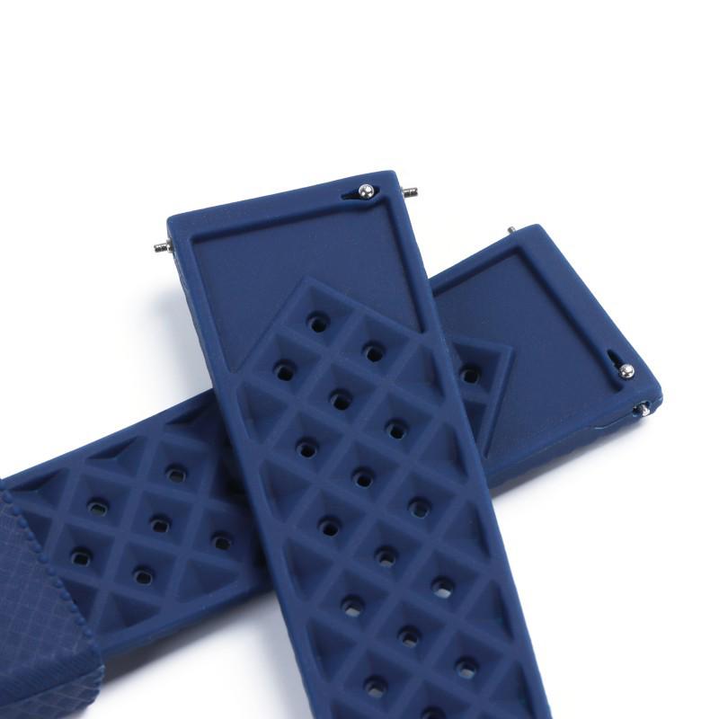 Breathable Silicone TPU Waterproof Sweatproof Unisex Watch Strap - Fits All Brands, 20/22mm