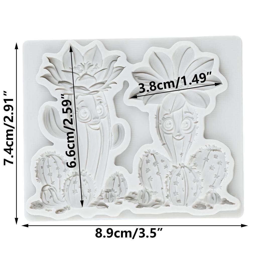 Kaktus Silikonformen Sukkulenten Kaktus Fondantform Kuchen Dekorationswerkzeuge Cupcake Topper Süßigkeiten Schokolade Gumpasteform