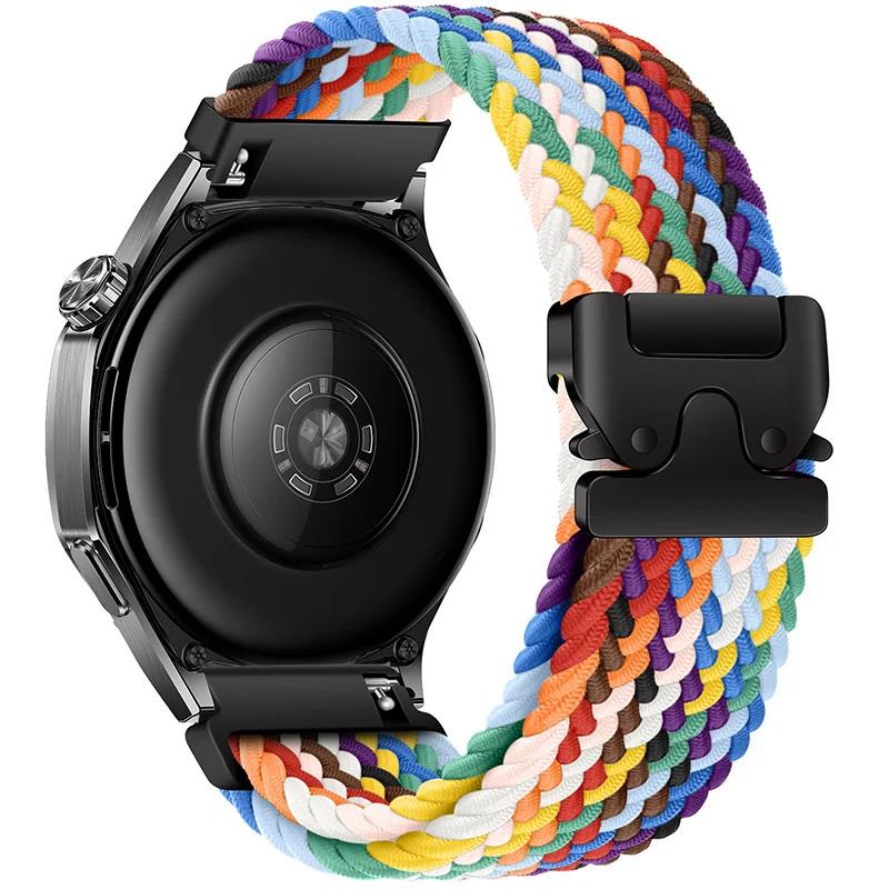 Braided Loop Strap For Huawei Watch GT5 4 3 2 5 Pro 46mm Parachute Buckle Nylon Comfortable Watchband For Samsung Watch 7 6 5 4