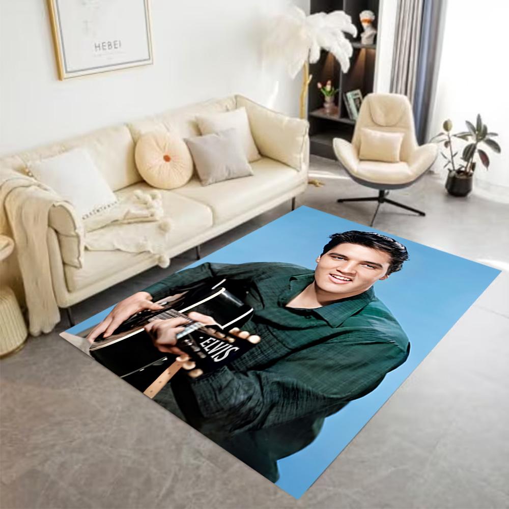 Elvis Presley Performance Carpet Design for Hallway Foyer Living Rooms Kitchen Anti-slip Rug Anime Office Decor Perfect Gift for Friends & Family