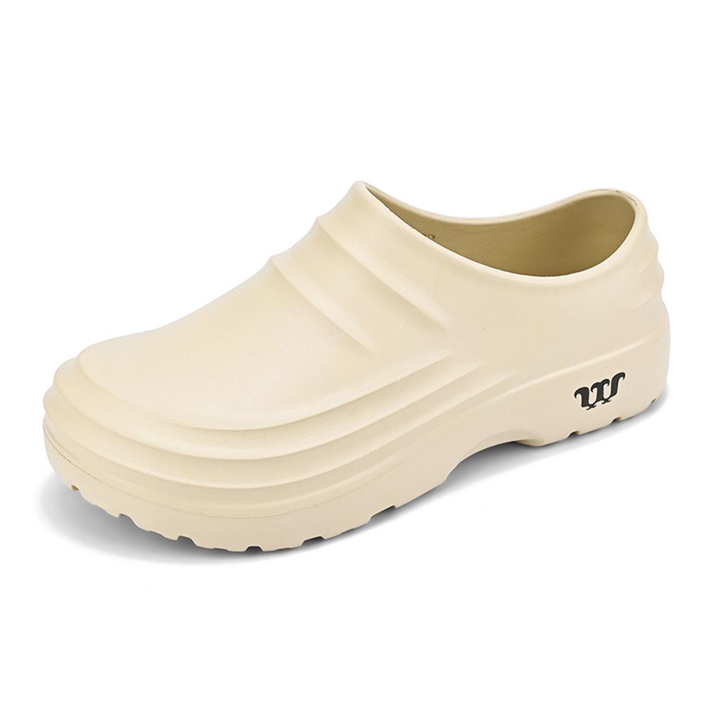 

Summer Chef Shoes Anti Slip and Oil Proof Work Shoes Lazy Slippers Casual Trendy Slippers Fashion Shoes Sports Shoes Nurse Shoes 38 бежевый