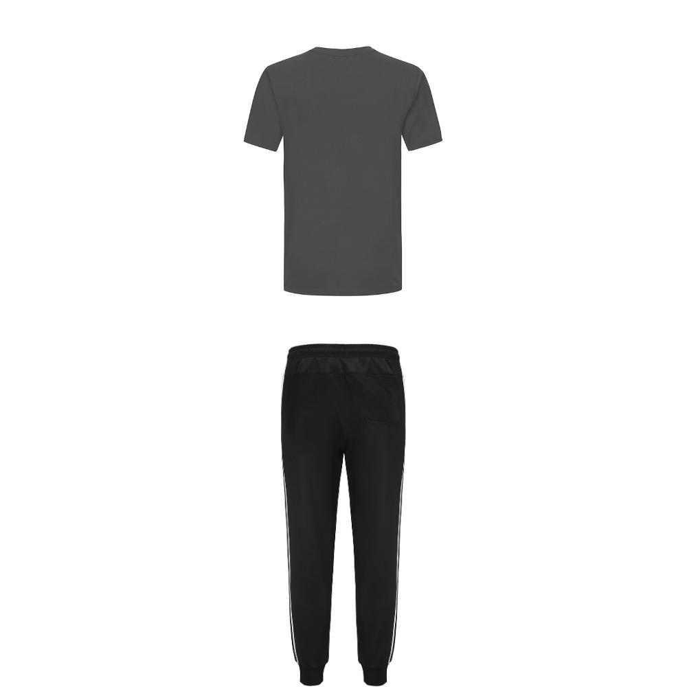 Adidas Taekwondo Rundhals-Pullover Atmungsaktives Kurzarm-T-Shirt Gestreifte Mode Lange Hose Lässiger Sportanzug ADICLTS24TK-GFC+TR30P1T-BW