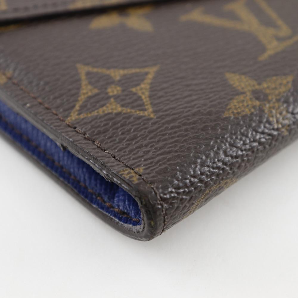 LOUIS VUITTON Portefeiulle Josephine Purse M60164 Three fold Brown Monogram canvas Women Used