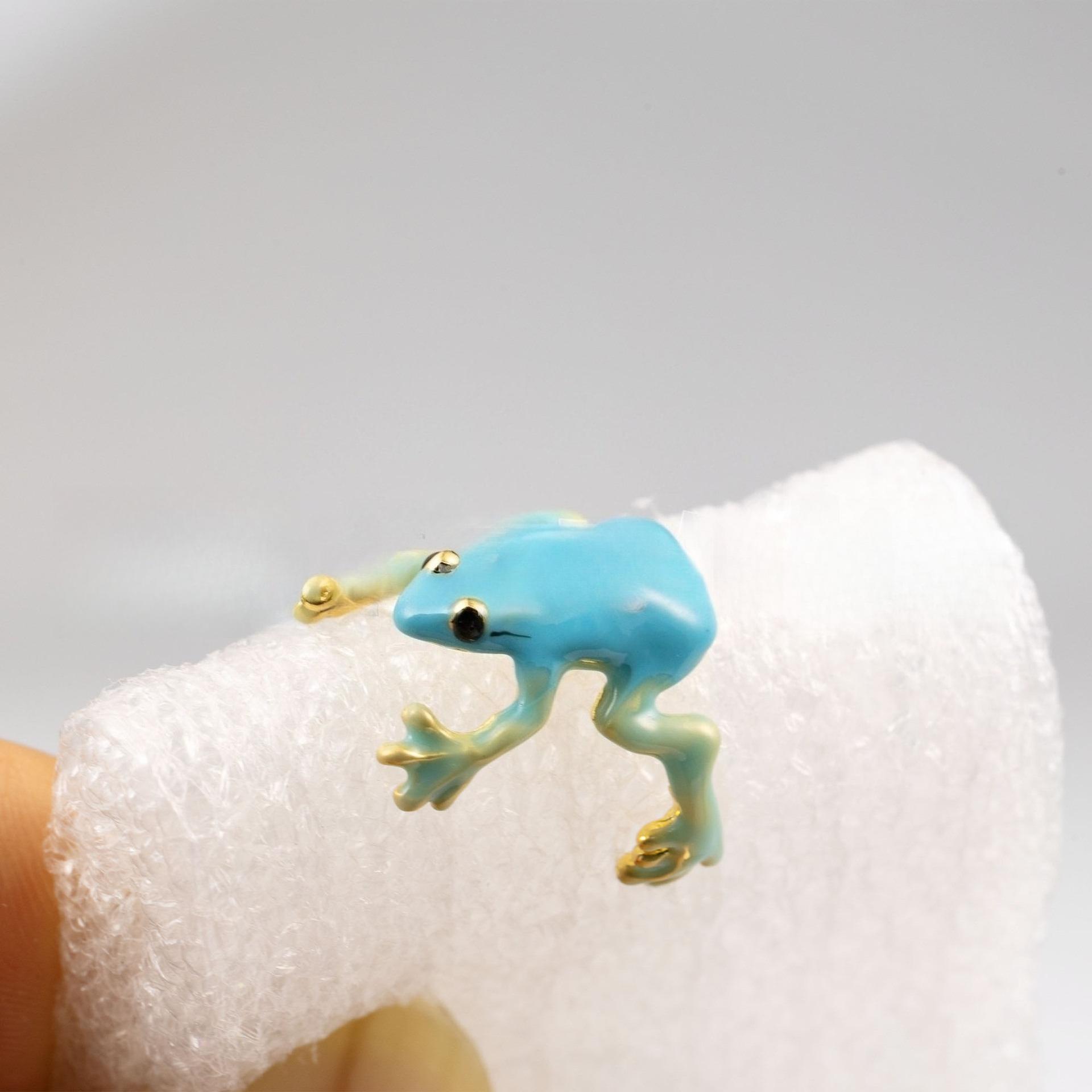 Кольцо-древолаз - Персонализированное и милое открытое регулируемое кольцо с лягушкой