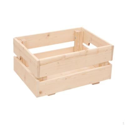 Vintage Wooden Crate Basket Books Home Container Bin Large Capacity Tools Storage Desktop