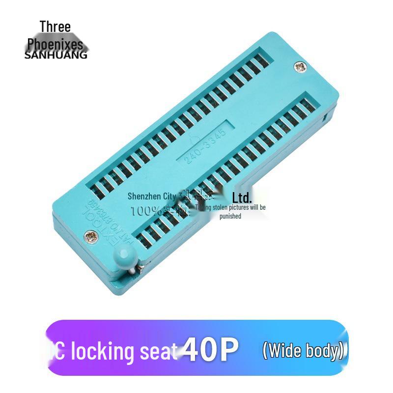 Adjustable IC Test Socket for Single-Chip Microcontroller - Compatible with 14/16/18/20/24/28/40P Wide & Narrow Body