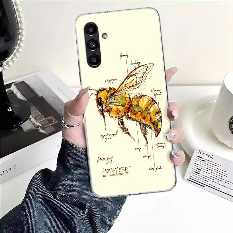 Bugs Bees Scientific Decomposition Phone Case For Samsung Galaxy A13 A14 A15 A16 A17 A53 A54 A55 A56 A57 A33 A34 A35 A36 A37 A23