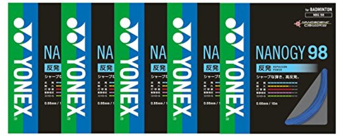 

YONEX Nanogy 98 Badminton Gut 5 комплект натяжения Синий NBG98-002-5SET