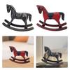 Wooden Rocking Horse Figurine Tabletop Ornament for Cabinet Entrance Bedroom