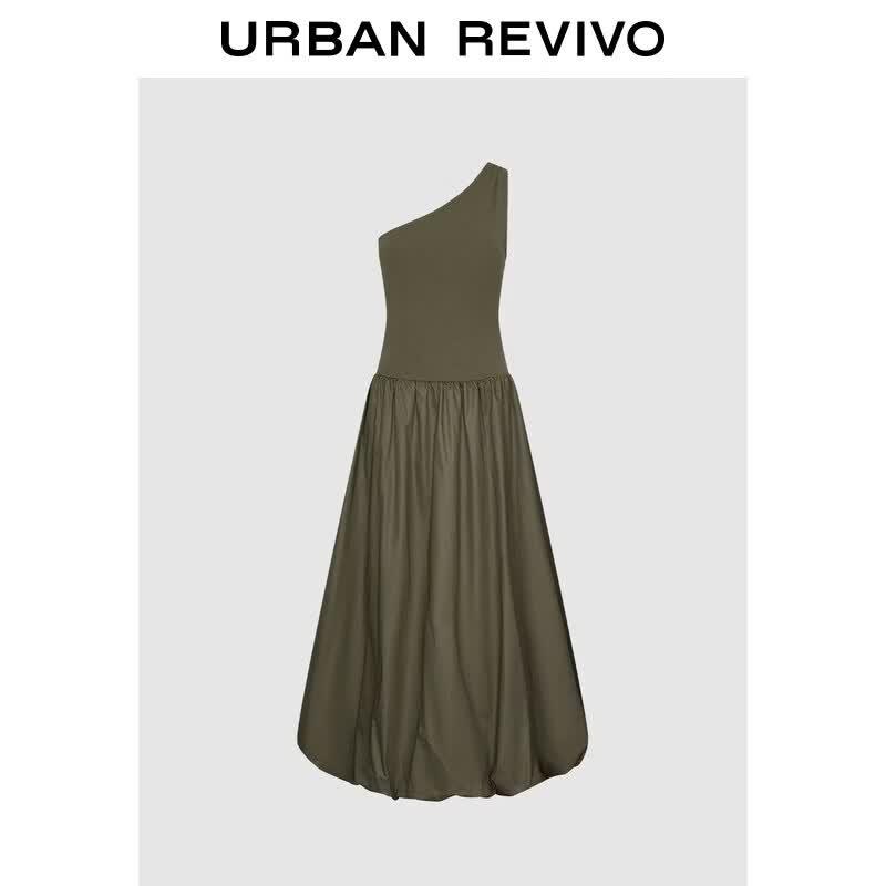 UR2026 Women s Off-shoulder Ruched Petal Dress S