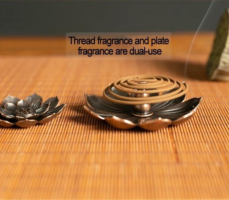 Metall Zen Lotus Buddha Rökelsebrännare Rökelsespridare Rökelsepinnhållare Rökelsekar Buddhistisk Aromaterapi Användning På Kontor Tehuset