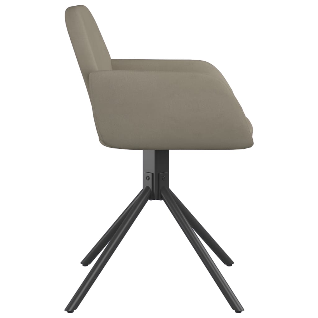 Dining Chairs 2 Pcs Swivel Light Grey Velvet