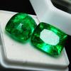Natural Green Emerald Cushion Cut 19.63 Ct CERTIFIED Colombian Loose Gemstone