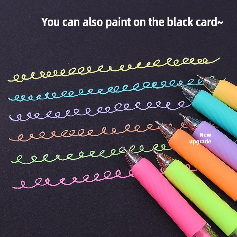 LANGUO 90/6 Colors Stereoscopic Press Effect Painting Pen Multi-Color Acrylic Gel Pen Drawing Marker Stationery School Supplies