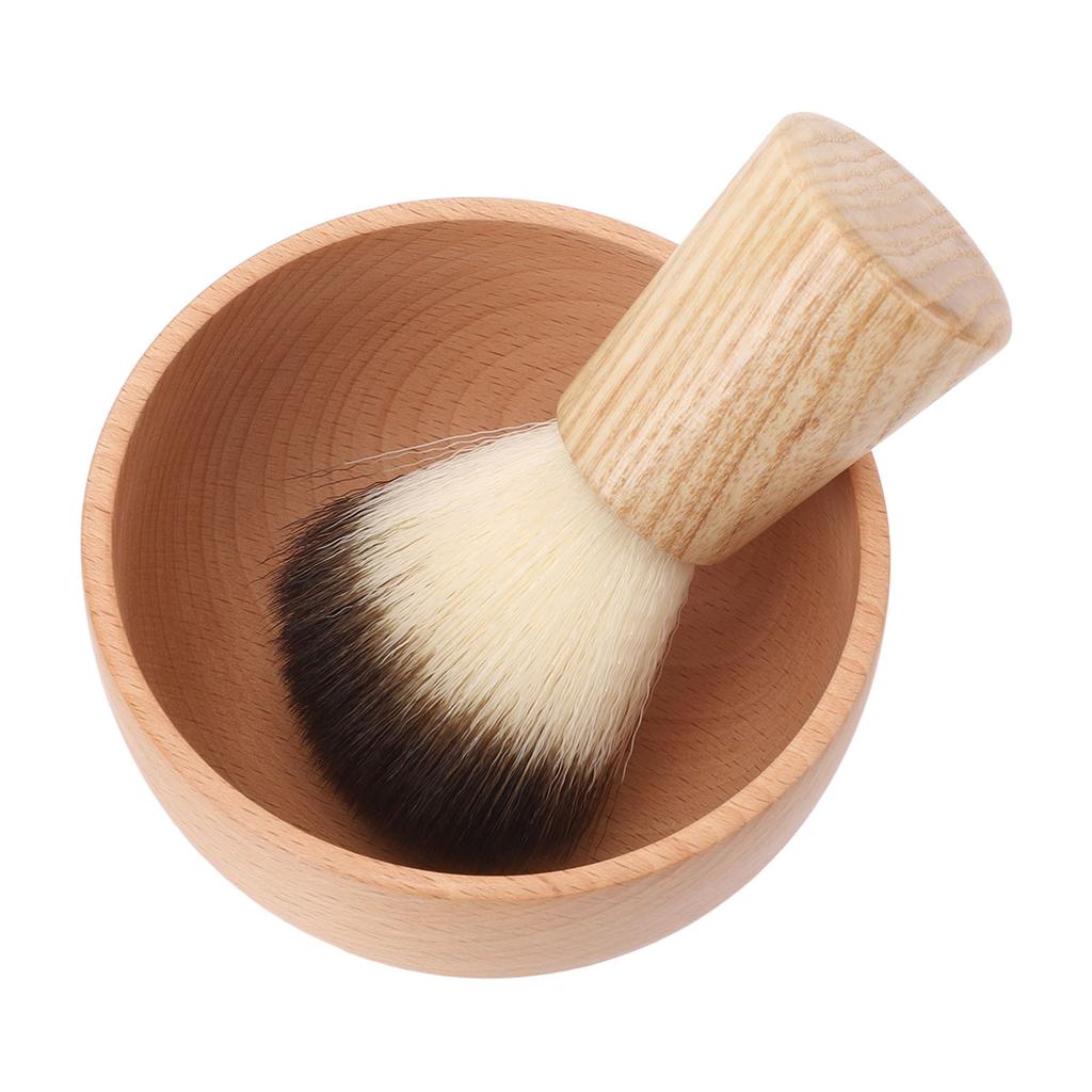 Men Shaving Brush Set Multipurpose Soft Bristles Lightweight Portable Shaving Brush Bowl Set for Sal