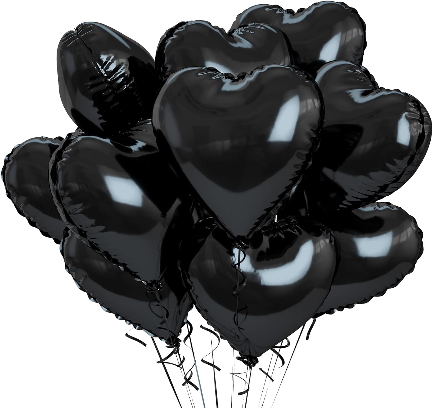 

10pcs 18inch Heart Foil Balloons Pink Sage Green Heart Balloon for Birthday Party Valentines Day Wedding Anniversary Decorations 10pcs&18inch чёрный