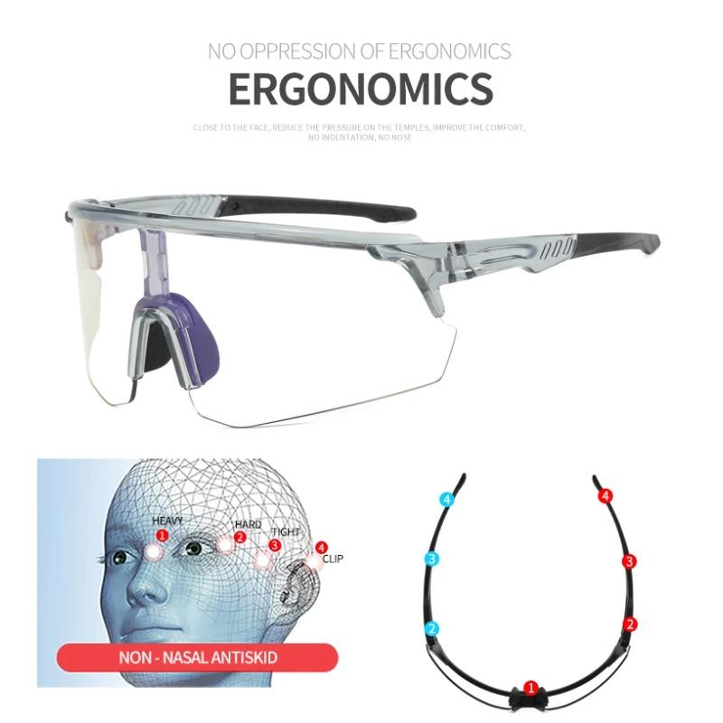Gafas de Ciclismo Fotocromáticas para Uso Diurno y Nocturno Gafas de Moda Unisex a Prueba de Viento para Deportes al Aire Libre y UV400