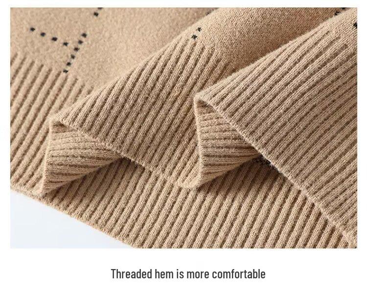 Men's Retro Japanese-Style Wool Knit Sweater - Round Neck, Loose Fit, Autumn/Winter Pullover.