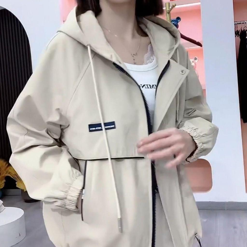 Spring Autumn 2025 Women's Petite Windbreaker: Stylish High-End Jacket