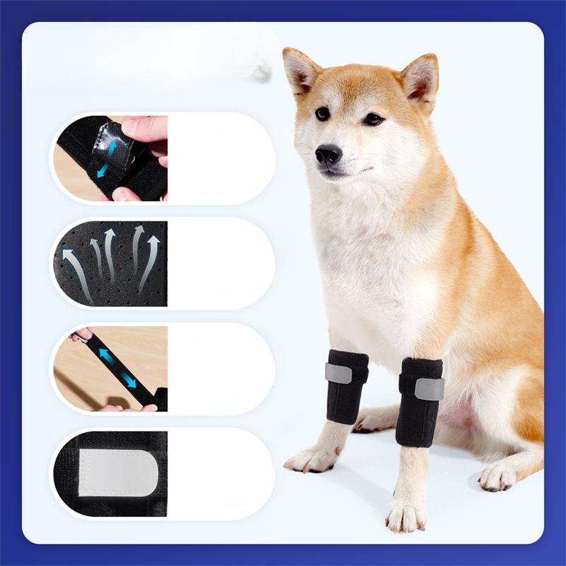 The Front Leg Injury Recovery Strap Velcro of The Dog Knee Brace Protects The Dog's Joint and The Adjustable Knee Brace