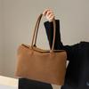 Solid Color Underarm Bag Trendy Satchel Bag Faux Suede Handbags Women Elegant Shoulder Bags Casual Totes Bag