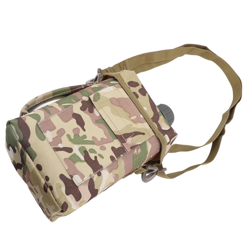 2L Water Bottle with Waist Carrying Bag Large Capacity Leakproof PVC Water Jug for Outdoor Sports Travel Camouflage