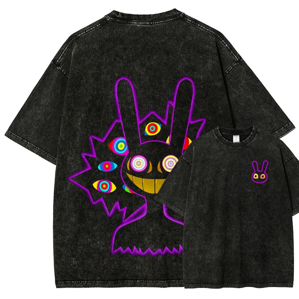 

The Amazing Digital Circus Anime Lover Washed T-shirt Year round clothing high quality personality Clothes Plus Size Unisex New Model Couples tee L
