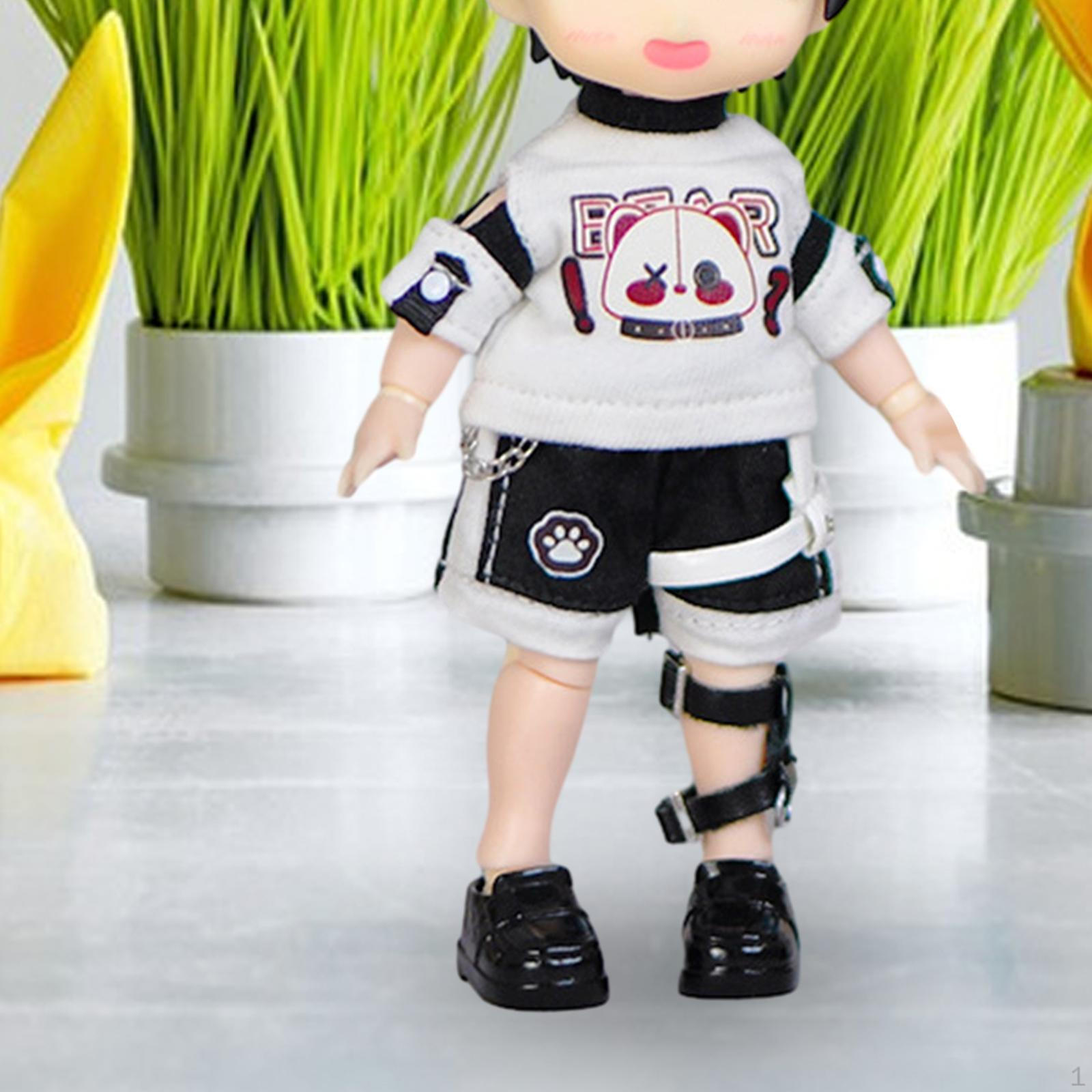 

1/12 Doll Clothes and Accessories Outfifts for Ob11 Dolls Beautiful Kids Toy Clothing Dress up White Black