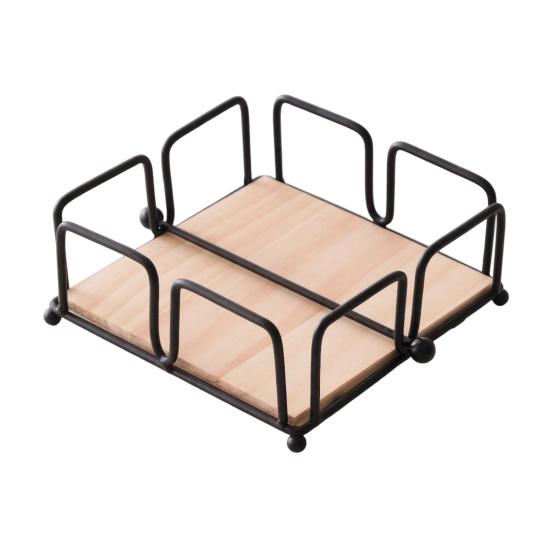 Napkin Holder for Table Flat Napkin Dispenser with Weighted Arm Square Cocktail Paper Holder for Kitchen Dining Room Restaurant Decor