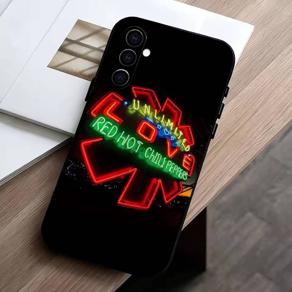R-Red Hot Chili Peppers  Phone Case Black Silicone Soft For Samsung Galaxy A73,A72,A71,A70,A53,A52,A51