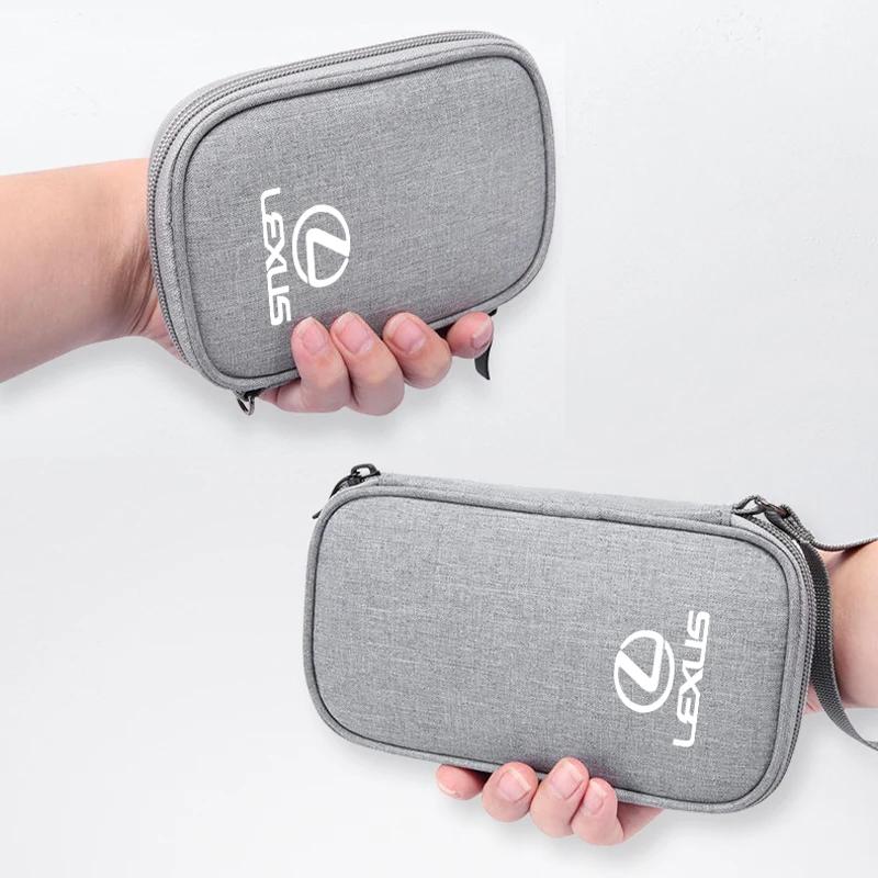Car Data Cable Storage Bag Waterproof Organizer Box For Lexus ES300h GX460 GX RX450h IS200 IS250 UX250h RX350 LX570 LX600 LX470