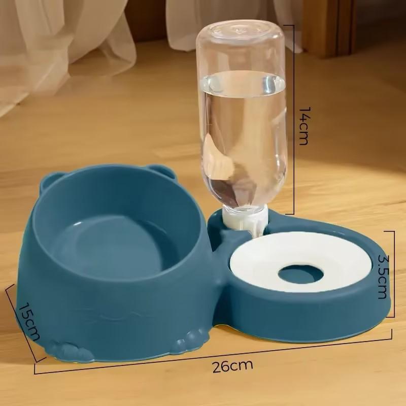1 Stück Blau Haustier Hund Katze Napf Brunnen Automatisch Futter Wasser Spender Behälter Für Katzen Hunde Trinken Haustierartikel