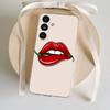 Love Red Chili Phone Case For Samsung S24,30,21,22,23,20 FE,lite,PIus,Ultra,5G,Note,9,10 Transparent Cover