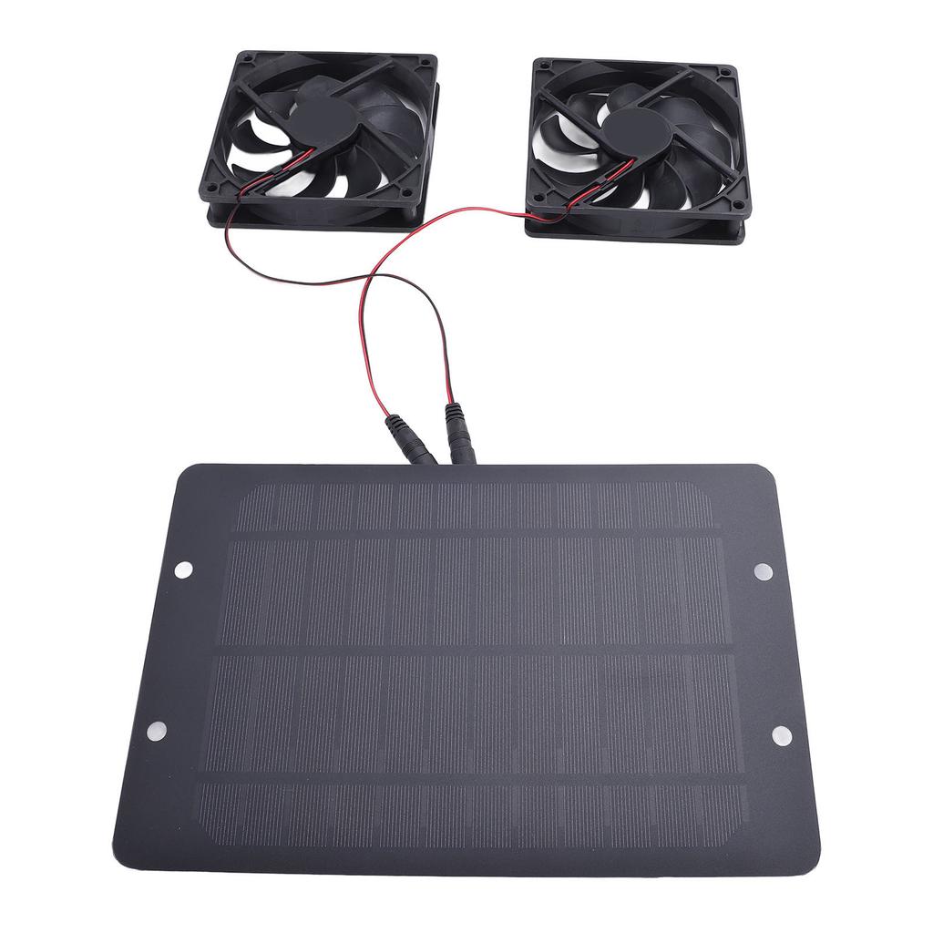 Dual Solar Fan Kit 12V 10W Monocrystalline Silicon Easy To Use Solar Panel Powered Fan for RV Car Boat