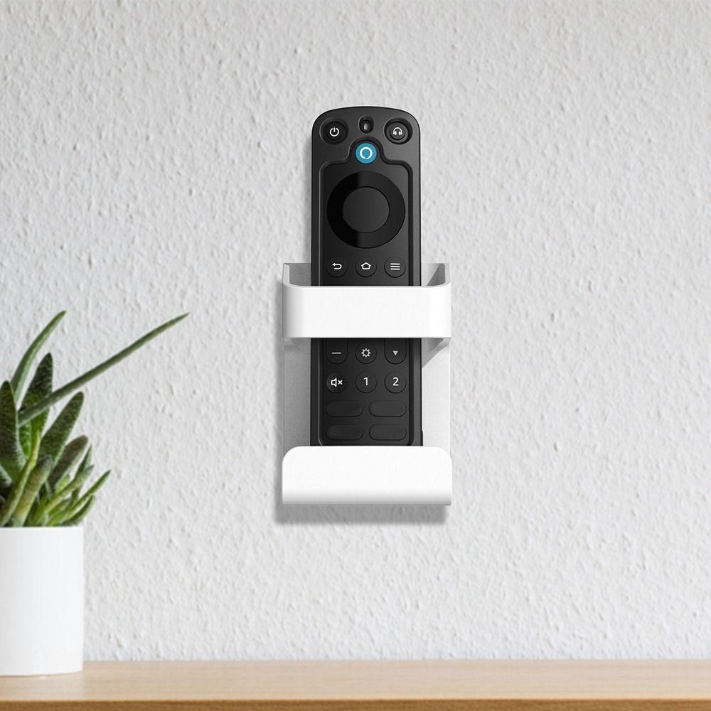 Hole Free Remote Control Holder Wall Mount Remote Wall Holder Phone Charging Organizer