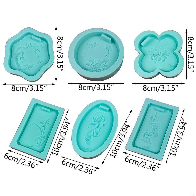 DIY Pendant Making Silicone Mold Unique Epoxy Resin Casting Mold Handmade Jewelry Pendant Mold Crystal Flower Charm Mold X3UC