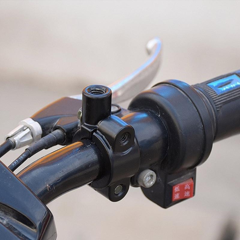 Motorcycle Handlebar Clamp Mirror Mount Base Bracket Holder Stand Multifunctional, Aluminum for Customized Viewing Angle