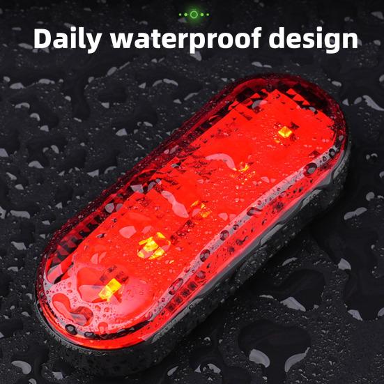 Bicycle Tail Light with Brake Sensor Waterproof USB Rechargeable Universal MTB Road Mountain Bike Cycling Night Riding Warning Rear Lamp