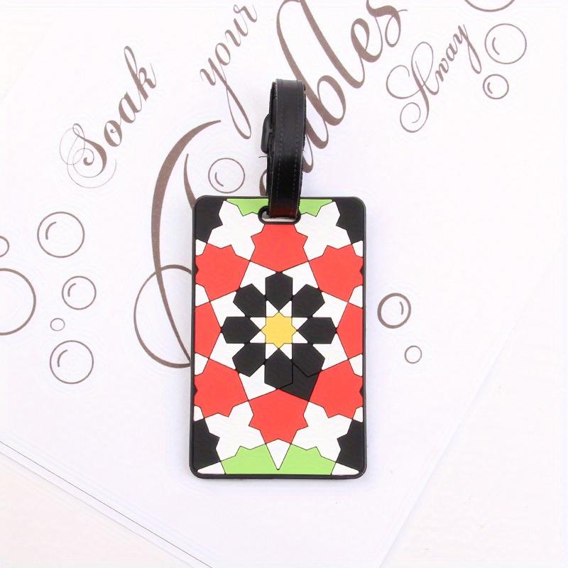 

Багажная бирка-пазл с полосатым принтом из мягкого силикона из ПВХ, держатель для карточек с рисунком, посадочный талон, бирки для багажа в самолет, этикетка для чемодана