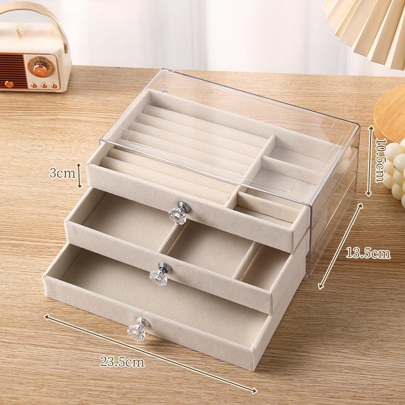 

New 5-Tier Jewelry Storage Box - Large Capacity Organizer for Earrings, Necklaces, Rings Display Case