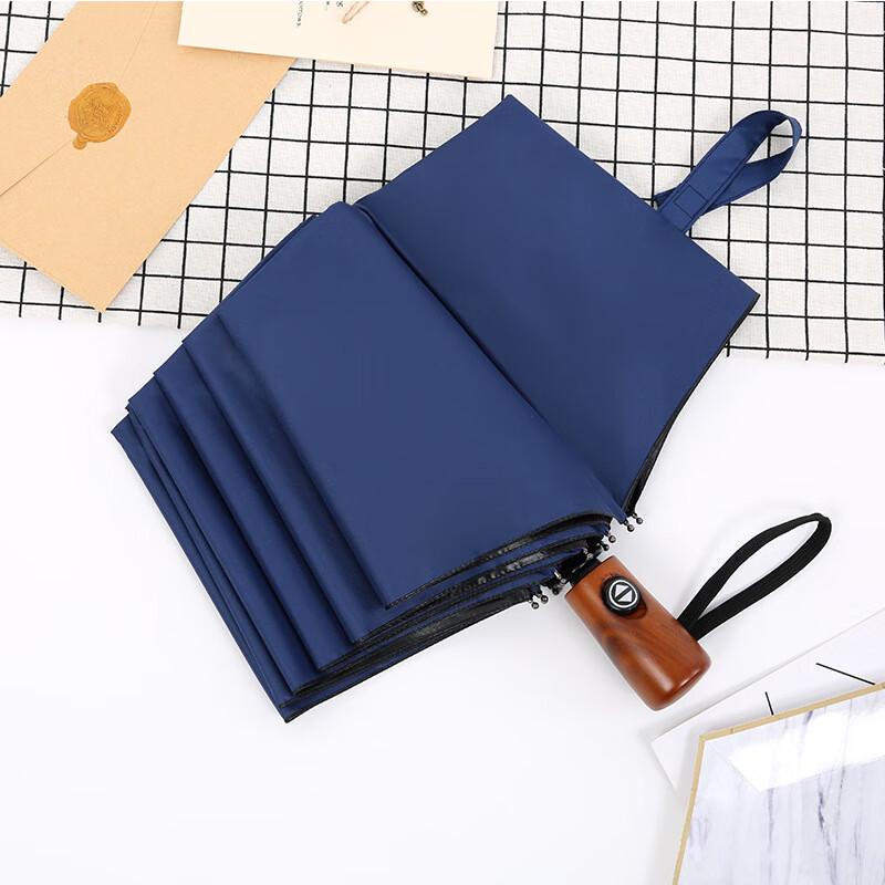 Nanjiao Automatic Wooden Handle Folding Umbrella