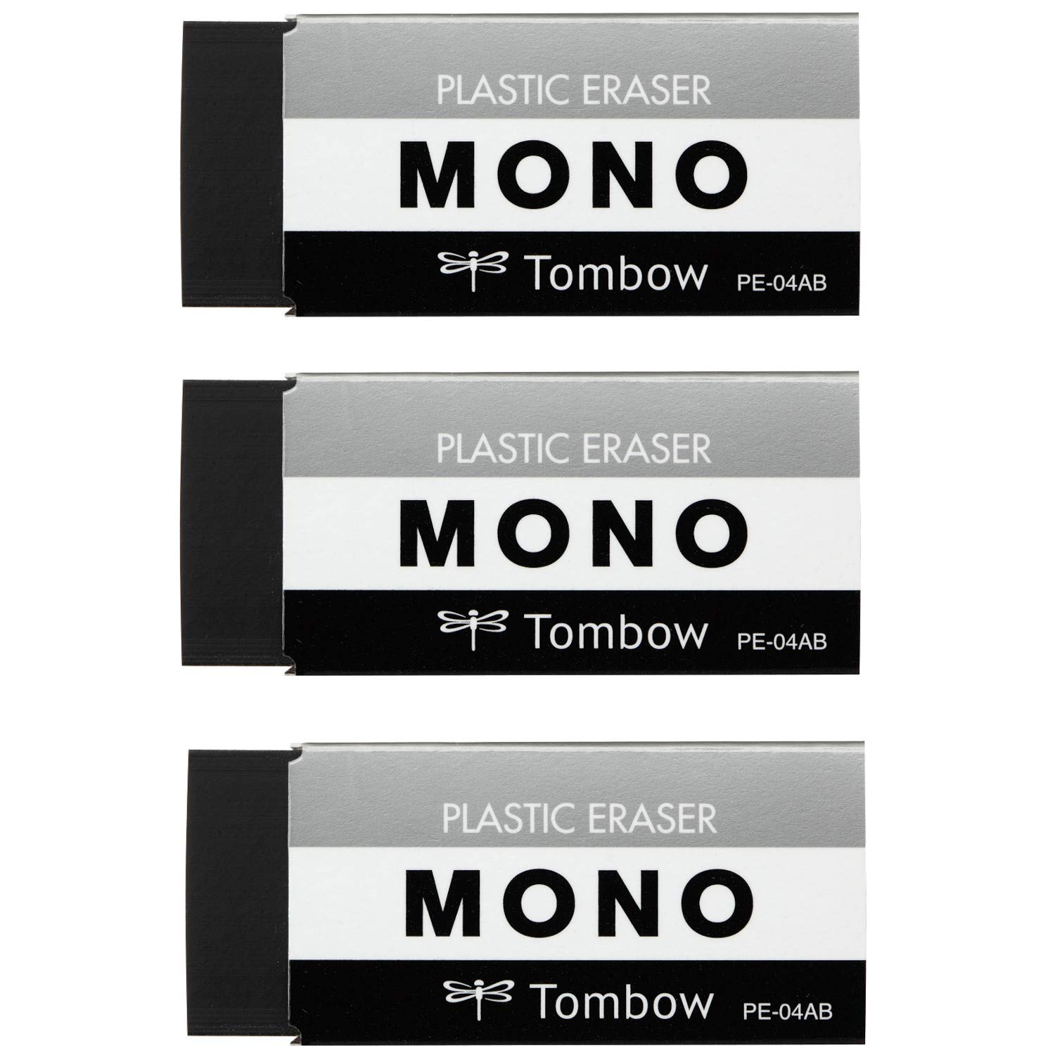 Tombow MONO для учеников начальной школы, идеально для 1-3 классов, Ластик, Черный, PE04, (стандартный размер, сорта), штуки, JCC-311