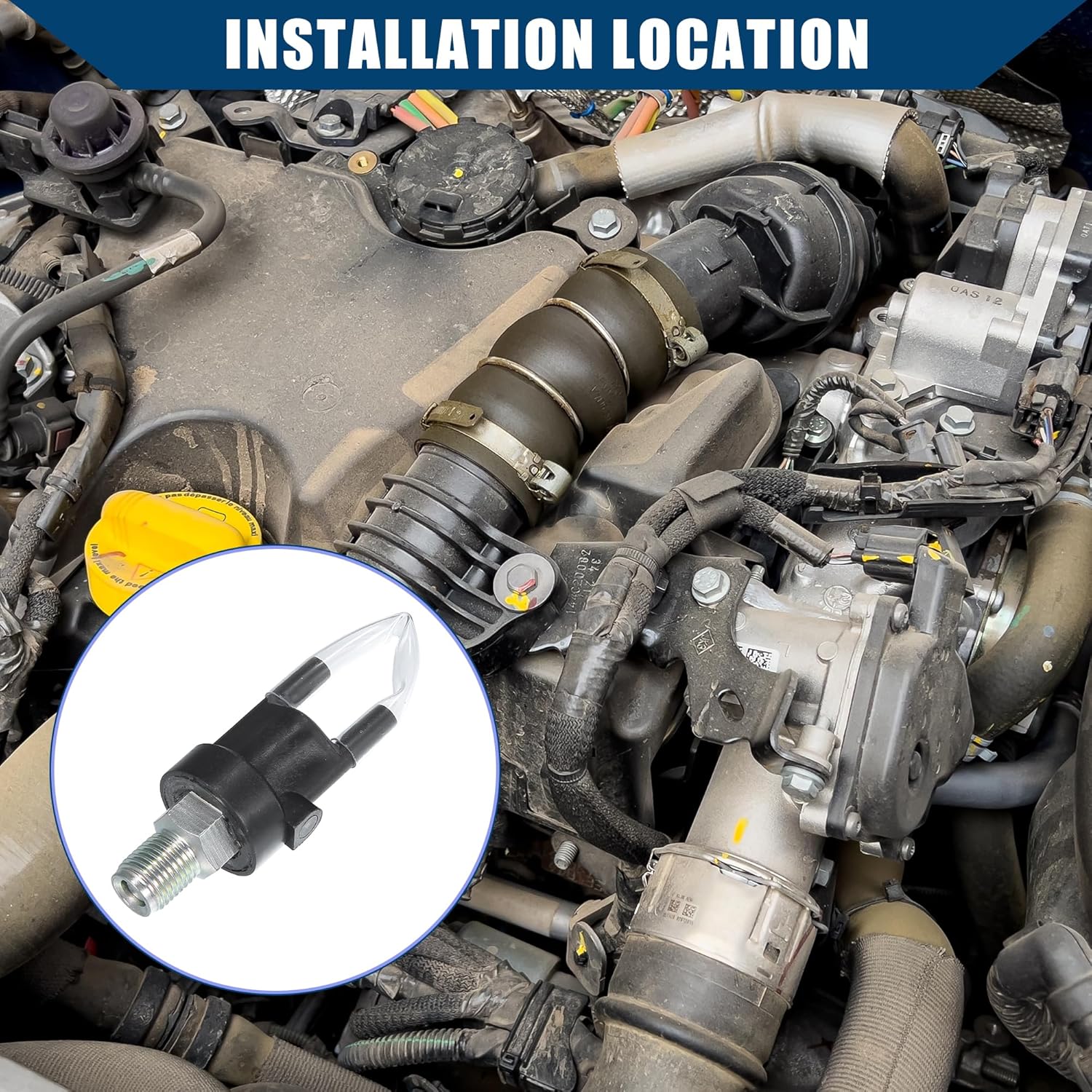 

NO.1763016040 / Inner/Car Vacuum Power Steering Control Valve for Toyota 4Runner Limited SR5 Sport 2003-2009 / Durable/Plastic / 1 Set/Black