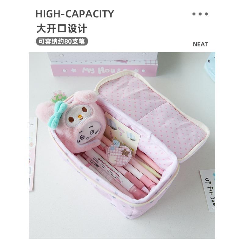 Large Capacity High Appearance Ins Style Korean Pencil Case For Student Kids Stationery
