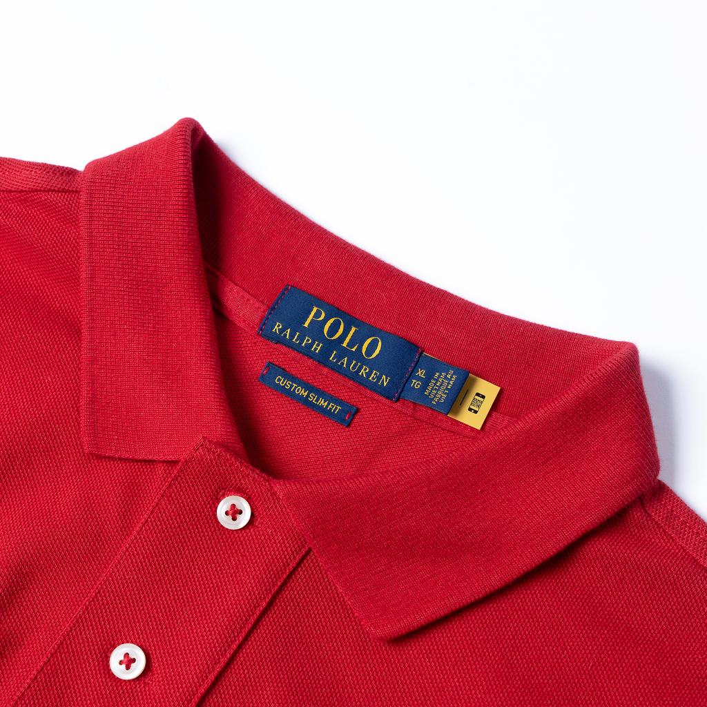 Polo Ralph Lauren Logo Bestickt Einfarbig Kurzarm Poloshirt Herren Oberteile 710548797-005