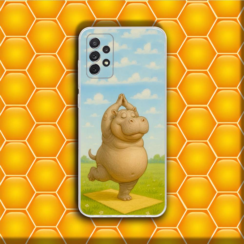 Cute Hippo Hippopotamus Phone Case Silicone For Samsung S30,23,21,22,20 FE lite,S10,9,PIus Note20ultra Soft Transparent