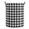 Houndstooth Extra Large Folding Fabric Laundry Basket & Bathroom Organizer