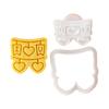 Valentine's Day Cookie Cutters Cartoon Pressable Biscuit Mold Holiday Biscuit Fondant Cookie Stamps Party Supplies